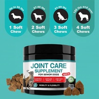 Complément pour les hanches et les articulations des chiens, glucosamine, chondroïtine, MSM, comprimés à mâcher souples, soutien à la mobilité, soulagement de la douleur, oméga 3 et 6, soin articulaire naturel
