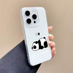 Funda para Teléfono con Diseño de Panda Acostado, Borde Recto, Protección Total para iPhone 7 8 X Xr Xs 11 12 13 14 15 16 17 Pro Max Plus - Product Image 6