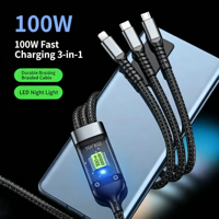 Câble de charge rapide Type-C noir de 1,2 mètre avec noyau en cuivre pur pour téléphone/tablette/ordinateur - Compatible Android
