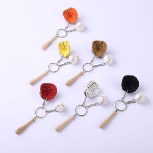 Mini Three-piece Baseball Wooden Bat Keychain Sports Car <b>Key</b> <b>Chain</b> <b>Key</b> Ring Gift for Man Women Gift - Product Image 3