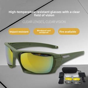 Venta al por mayor Amore Tactical Gafas protectoras sin montura CS <span class=keywords><strong>Real</strong></span> Shooting Gafas resistentes a impactos Marco ignífugo Lucha contra incendios - Product Image 2