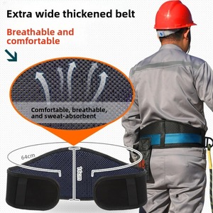 Harness Pengaman Pinggang Tunggal Khusus Teknisi Listrik Kapasitas 200kg Poliester 2 Cincin-D Baja Gesper Sambung Cepat Panjang Dapat Disesuaikan - Product Image 3