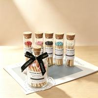Allumettes pour bougies, allumettes de sécurité longues pour bougies parfumées, bâtonnets d'allumettes en bois à pointe colorée, allumettes en liège dans un bocal en verre