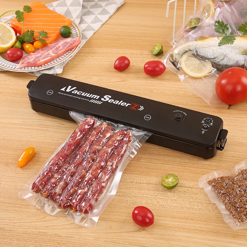 220V/110V Vacuum Sealer Packaging Machine with Free 10pcs Vacuum Bags Household Black Food Vacuum Sealer