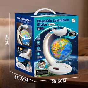 Lámpara Nocturna LED con Reloj Digital y Geografía Educativa, Giro Automático de 360° °   Globo Terráqueo Flotante de Levitación Magnética Giratorio con Bluetooth - Product Image 6