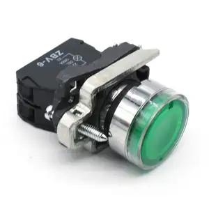 Iehc yüksek kaliteli YB4-BW3361 XB4 serisi 22mm ba9s led işıklı anlık basmalı düğme anahtarı ışık