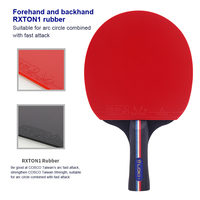 Raquette de tennis de table professionnelle en bois pur avec boutons à double face en caoutchouc Raquettes de ping-pong Loki