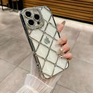 Custodie <span class=keywords><strong>per</strong></span> telefono in morbido TPU con lenti diamantate alla moda di strada <span class=keywords><strong>per</strong></span> <span class=keywords><strong>iPhone</strong></span> 16 <span class=keywords><strong>11</strong></span> 12 13Pro Max 14 15 Plus <span class=keywords><strong>Cover</strong></span> <span class=keywords><strong>trasparente</strong></span> antiurto - Product Image 3