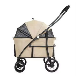 Poussette pliable pour animaux de compagnie, chien, chat, 3 roues, chariot de promenade pour chiens et chats de petite et moyenne taille, avec protection imperméable, échantillon gratuit - Product Image 2