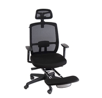 Vente en gros de chaise de bureau ergonomique à dossier haut avec soutien lombaire siège en mousse à mémoire de forme confortable chaise de bureau pivotante en maille pour le bureau