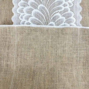 Vendita calda 12x108 pollici lungo pizzo di lino naturale decorativo tavolo Runner panno da tavola per la festa di nozze - Product Image 5