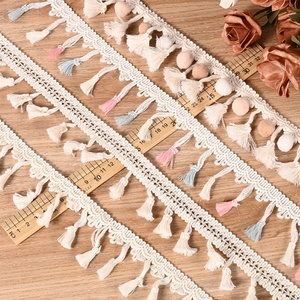 Accessoires <span class=keywords><strong>de</strong></span> garniture tissée <span class=keywords><strong>de</strong></span> style ethnique faits à la main avec <span class=keywords><strong>perles</strong></span> <span class=keywords><strong>de</strong></span> sequins en coquillage pour vêtements, vêtements d'intérieur, chapeaux, garniture en dentelle <span class=keywords><strong>de</strong></span> coton personnalisée - Product Image 6