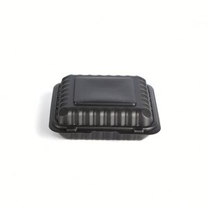 Contenedor Biodegradable con Tapa Abatible para Llevar Comida, Caja Desechable de Plástico para Microondas, Contenedor con Compartimentos para Almacenamiento de Alimentos y Preparación de Comidas - Product Image 3