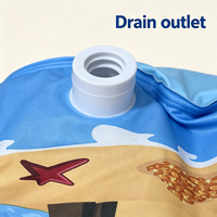 Piscine pliable pour enfants Mart Ocean Print, piscine gonflable ronde pour tout-petits, piscine durable en PVC pour l'extérieur et le jardin