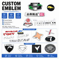 Emblema de Plástico 3D Electrochapado Personalizado con su Diseño, Logotipo ABS Cromado Plateado, Insignia para Carro, Emblema para Carrocería, MOQ Bajo