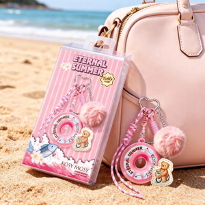 Kosy Mosy 12g Baume de parfum solide style plage avec porte-clés ours en peluche, parfum longue durée, senteur pivoine tropicale, en gros - Product Image 5