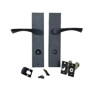 Poignée de <span class=keywords><strong>porte</strong></span> à levier de passage OEM de luxe en alliage de zinc, avec plaquette longue, en laiton massif, à motif losanges moletés droits, pour <span class=keywords><strong>porte</strong></span> intérieure - Product Image 6