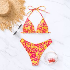 Ensemble de maillots de bain bikini brésilien 3D personnalisé, mini bikini, vêtements de plage, maillot de bain de luxe deux pièces, bikini triangle rembourré, maillots de bain - Product Image 1