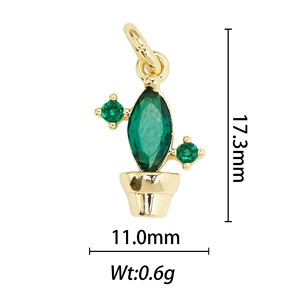 จี้แฟชั่นรูปผลไม้ โลหะผสมทองแดง ประดับขอบ สร้อยคอผู้หญิง ของขวัญ อุปกรณ์ DIY - Product Image 4