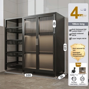 יחידות אחסון מזון רב-קומתי יחידות אחסון מזון רב-קומתי קומות מתלה סיר דלת לסלון - Product Image 5