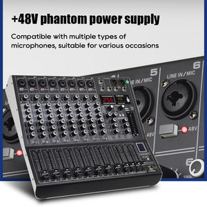 Console de mixage audio professionnelle 256 DSP 8 canaux et processeur d'effets AUX FX Paths avec mélangeur de lecteur <span class=keywords><strong>MP3</strong></span> Bluetooth EQ 3 bandes - Product Image 4