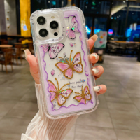 Pour 17 Pro Max Étui de téléphone 3 en 1 PC+TPU antichoc et étanche avec fonction portefeuille - Designs OEM
