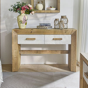 INNOVA Mueble Auxiliar Retro Personalizable, Gabinete Lateral de Madera Sólida Natural, Estilo Rústico, para Sala de Estar, Entrada, Almacenamiento Multifuncional - Product Image 2