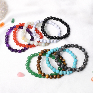 Bracelet en perles de cristal naturel personnalisé de haute qualité avec logo, bracelet en pierres précieuses avec cartes pour la décoration - Product Image 6