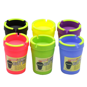 Cendrier Anti-Fumée Coupe-Vent en Plastique pour Voiture avec Couvercle Extincteur de Mégots - Product Image 5