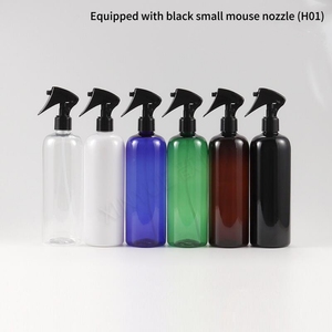 Botella de Spray Continuo de 500 ml, Botella de Spray con Gatillo de Plástico de 200 ml y 300 ml con Tapa Negra para Peluquería - Product Image 4