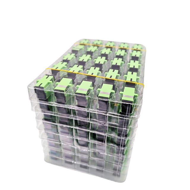 100pcs Fiber Optic Connector Adapter SC/UPC SM Flange Singlemode Simplex SC APC Coupler Optical Connector Adapter