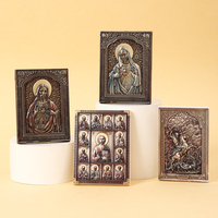 Aimants de réfrigérateur en résine avec icônes orthodoxes, vente en gros, croix 3D personnalisées, décorations religieuses, cadeaux et ornements