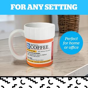Taza <span class=keywords><strong>de</strong></span> café grande y divertida <span class=keywords><strong>de</strong></span> 12 oz con tapa, <span class=keywords><strong>diseño</strong></span> <span class=keywords><strong>de</strong></span> prescripción médica, regalo temático <span class=keywords><strong>de</strong></span> farmacia <span class=keywords><strong>para</strong></span> médicos, suministros <span class=keywords><strong>para</strong></span> café, té y espresso - Product Image 5