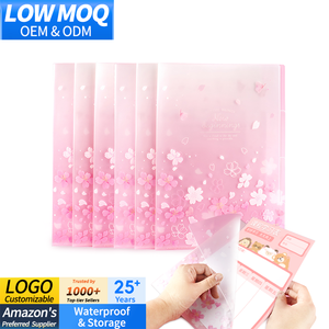 Özelleştirilmiş pembe <span class=keywords><strong>A4</strong></span> klasör dayanıklı PP malzeme dosyalama ürünleri için çok renkli seçenek okul malzemeleri - Product Image 1