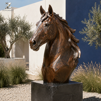 Sculpture de cheval en bronze, artisanat métallique, statue d'animal grandeur nature, décoration de jardin extérieur, ranch, moulage sur mesure, résistant aux intempéries, fabrication en usine