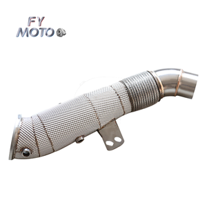 4.5นิ้ว<span class=keywords><strong>ส</strong></span>ำหรับ BMW M340i B58 <span class=keywords><strong>G20</strong></span> G29 A90 Supra B58 2019 + catted กับป้องกัน<span class=keywords><strong>ค</strong></span>วามร้อนท่อไอเ<span class=keywords><strong>ส</strong></span>ีย downpipe - Product Image 3