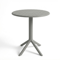 Table de bistrot ronde en plastique HDPE pour café, restaurant, hôtel, utilisation en extérieur, mobilier commercial moderne