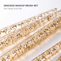 Ensemble de 5 pinceaux de maquillage professionnels de haute qualité, pinceau éventail, poils synthétiques pour fard à paupières, sourcils, visage, crayon à sourcils