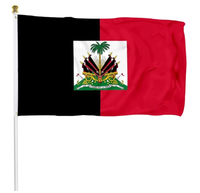 Drapeau de la Guadeloupe personnalisé en gros, imprimé sur une face, résistant à la décoloration, livré avec une poignée gauche et 2 œillets – Ventes flash