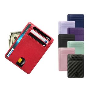 กระเป๋าใส่บัตรเครดิตหนัง PU หรูหรา ป้องกัน RFID สำหรับธุรกิจ ปี 2025 รุ่นบาง พร้อมโลโก้สั่งทำพิเศษ - Product Image 3