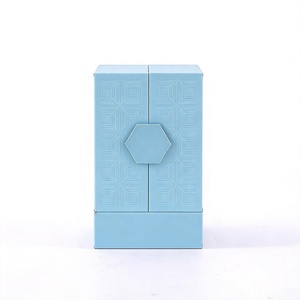 Boîtes en papier de luxe personnalisées bleues mates pour parfum, avec double ouverture et insert en EVA, pour cadeaux féminins, 50ml et 30ml - Product Image 4