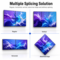 Panneau d'écran vidéo LED IPS LCD 55 pouces à cadre fin 0,88 mm, luminosité 500 cd/m², montage VESA/sur pied, garantie 5 ans