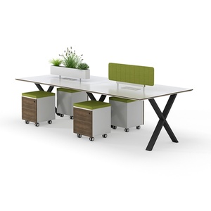 Escritorio Modular Moderno para 6 Personas, Estación de Trabajo de Oficina, Muebles para Call Center - Product Image 3