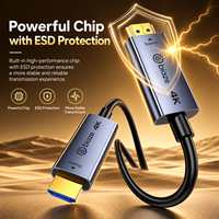 Câble HDMI 2.0 en fibre optique Biaze 4K AOC, câble HDMI optique actif pour téléviseur, projecteur, moniteur, home cinéma longue distance