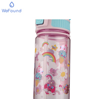 Hete Verkoop Sport Bpa Gratis Kawaii Plastic Fruitbeker Waterfles Kind Aangepast