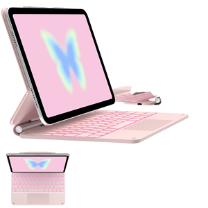 Custodia con Tastiera per Tablet Facile da Usare con Chiusura Magnetica per <span class=keywords><strong>iPad</strong></span>, Tastiera con Trackpad RGB a 7 Colori, <span class=keywords><strong>Accessori</strong></span> Elettronici per <span class=keywords><strong>iPad</strong></span> - Product Image 1