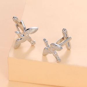 Mancuernillas Creativas de Plata <span class=keywords><strong>con</strong></span> Forma de Pájaro, Accesorios Elegantes de Lujo, Regalo de Compromiso, Boda, Aniversario para Hombre, Acero Inoxidable - Product Image 2
