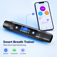 Entraîneur respiratoire intelligent avec application et écran numérique : Exercice pulmonaire à double canal pour l'entraînement de la résistance à l'inhalation et à l'expiration