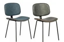 Meubles de maison modernes Pu chaises de restaurant design vintage Fer à manger chaise