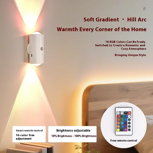 다채로운 빛 <span class=keywords><strong>LED</strong></span> 센서 조명 지능형 인체 유도 충전식 계단 램프 용 자기 매직 벽 조명 - Product Image 5